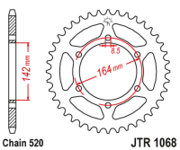 Приводная звезда HYOSUNG GT 250 '04-15' JT JTR1068.46