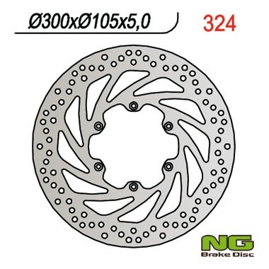 Тормозной диск NG передний APRILIA (300X105X5) NG324
