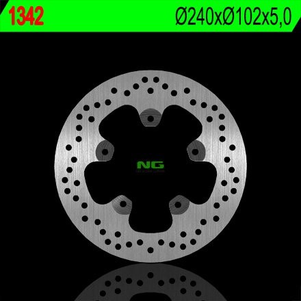 Тормозной диск NG задний APRILIA 1200 CAPONORD '13-'15, DORSODURO 1200 '11-'14 (240X102X5) (5X8,5MM) NG1342
