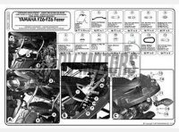 Крепления под боковые кофры KAPPA Monokey Yamaha FZ6 / Fazer (04-06) KLX351