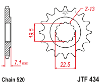 Приводная звезда JT JTF434.14 (PBR 434)