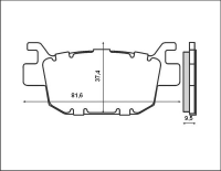 Тормозные колодки BRENTA FT 4082 (FA415)