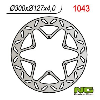 Тормозной диск NG передний KTM 950/990 ADVENTURE '02-'11, LC4 620/640/660/690 (300x127x4 / 5) NG1043