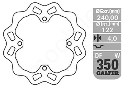 Тормозной диск GALFER задний SUZUKI RMZ 250 (07-15), RMZ 450 (06-15) DF350W	