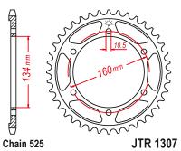 Приводная звезда JT JTR1307.45 (PBR 4405)