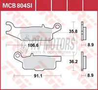 Тормозные колодки TRW LUCAS MCB804SI