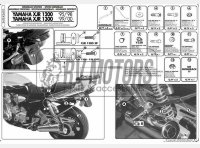 Крепления кофра KAPPA (без площадки) Yamaha XJR 1200 (95-98) XJR 1300 (98-02) K3410