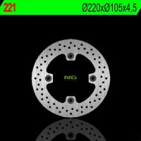 Тормозной диск NG задний HONDA SILVER WING 125/150 '07-'11 (220X105X4,5) (4X10,5MM) NG221