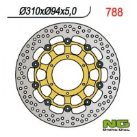 Тормозной диск NG передний HONDA CBR 1000 RR 04-05, CB 1300 01-10 (310X94X5) (6X65MM) CBR 600RR 03-17, CB 1000R 08-16, CTX 1300 14-16 NG788