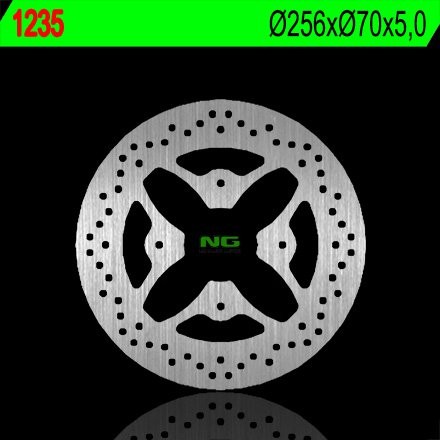 Тормозной диск NG задний HONDA CB 1000R '08-'15 (256X70X5) (4X8,5MM) NG1235