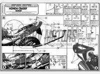 Крепления кофра KAPPA (без площадки) Honda CB 600 Hornet (03-06) KZ258