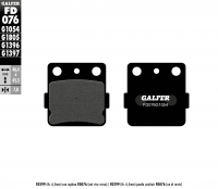 Тормозные колодки GALFER FD076G1054 (FA84)