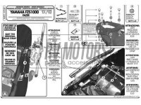 Крепления кофра KAPPA (без площадки) Yamaha FZS 1000 Fazer (01-05) KZ348