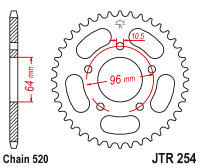 Приводная звезда JT JTR254.37 (PBR 254)