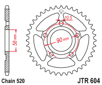 Приводная звезда JT JTR604.44 (PBR 281)