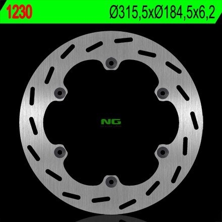 Тормозной диск NG задний HONDA ST 1100 PANEUROPEAN '91-'01, ST 1300 '02-'15, CTX 1300 '15, GL 1500 SE '90-'98 (315,5X184,5X6,2) (6X10,5MM) NG1230