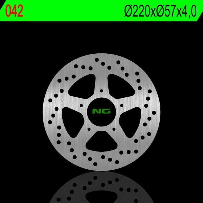 Тормозной диск NG задний APRILIA RX 50 89-91, TUAREG 50 86-89 (220X57X4,0MM) (5X6,5MM) NG042