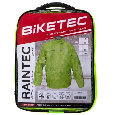 Дождевая куртка BIKETEC BT78112, жёлтая