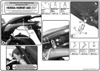 Крепления под боковые сумки KAPPA Honda CB 600F Hornet (07-09) TK219