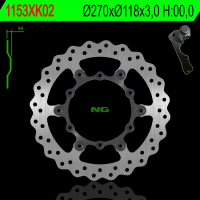 Тормозной диск NG передний (270X118X3)  NG1153XK02