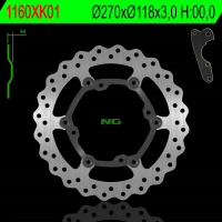 Тормозной диск NG передний (270X118X3) NG1160XK01