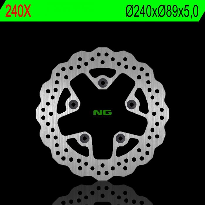 Тормозной диск NG задний KYMCO 125/200/300 08-17 (240X89X5,0MM) (5X10,5MM) NG240X 