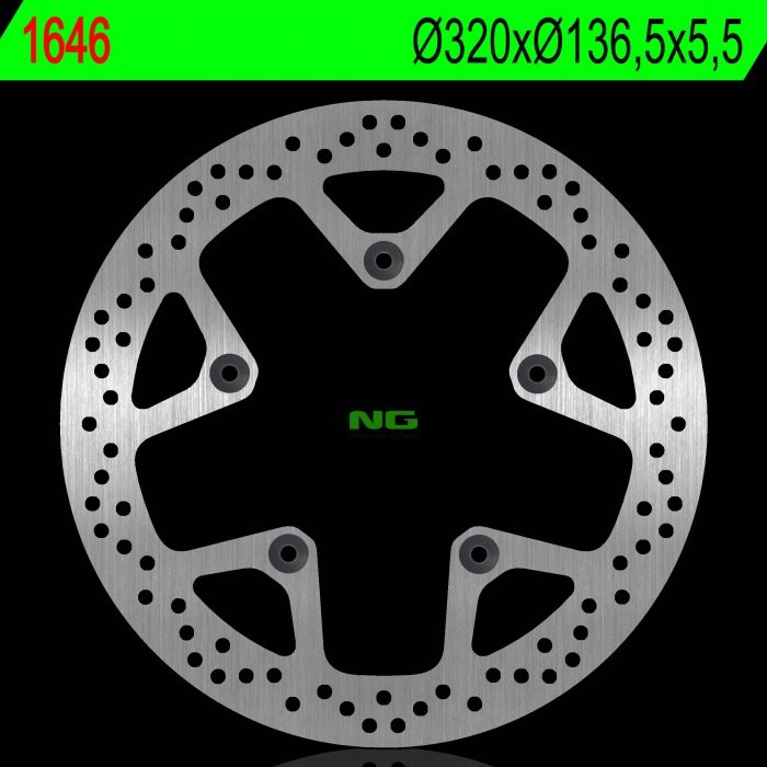 Тормозной диск NG задний BMW K 1600GT 10-18 (320X136,5X55MM) (5X10,5MM) NG1646