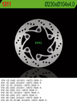 Тормозной диск NG задний KTM DUKE 125/200/390 '11-'20, RC 200/390 '14-'20 (230X140X4) (6X10,5) NG1311