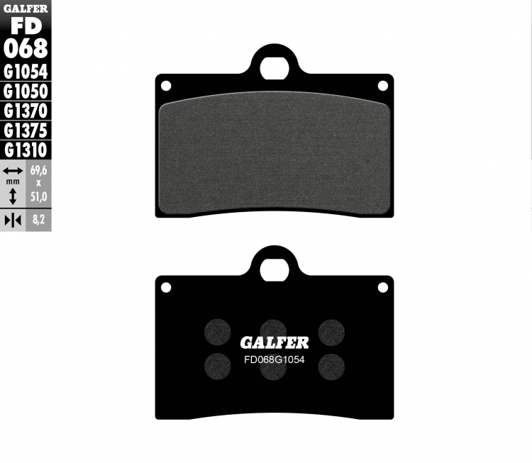 Тормозные колодки GALFER FD068G1054 (FA95)