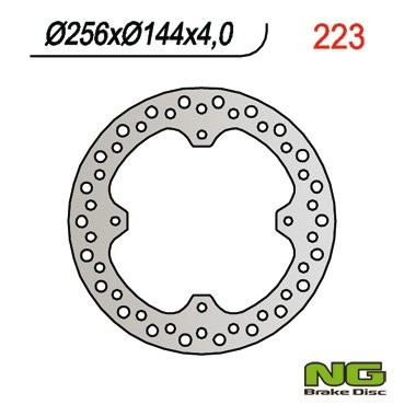 Тормозной диск NG передний HONDA XR 650L (93-99) (256x144x4) NG223