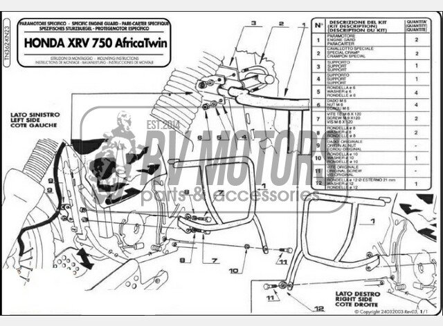 Защитные дуги Kappa Honda XRV 750 Africa Twin (TN362) KN23