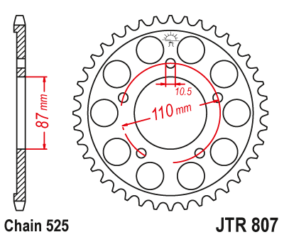 Приводная звезда JT JTR807.45 (PBR 828) 