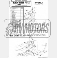 Крепления кофра KAPPA (без площадки) Suzuki GSF 600 Bandit / S (96-99) / GSF 1200 Bandit (96-99) K5110