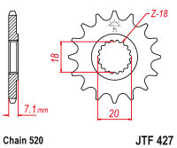 Приводная звезда JT JTF427.12 (PBR 432)