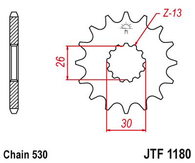 Приводная звезда JT JTF1180.18 (PBR 2090)