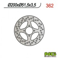 Тормозной диск NG задний YAMAHA YFM 350/ YFZ 450 03-04 (200X51X3,5) (4X8,5MM) NG362