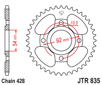 Приводная звезда JT JTR835.48 (PBR 835)