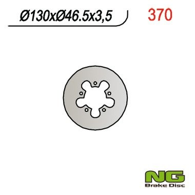 Тормозной диск NG задний GAS GAS TXT 125-321 (130x46x3,5) NG370