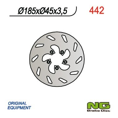 Тормозной диск NG задний BETA 50 (185x45x3,5) NG442