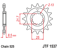 Приводная звезда JT JTF1537.15RB (PBR 2137)