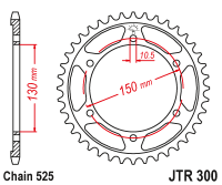 Приводная звезда JT JTR300.43 (PBR 300)