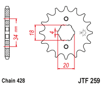 Приводная звезда JT JTF259.15 (PBR 259)