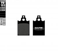 Тормозные колодки GALFER FD152G1050 (FA186)