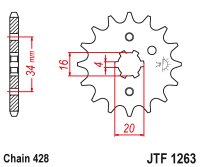 Приводная звезда JT JTF1263.13 (PBR 263)