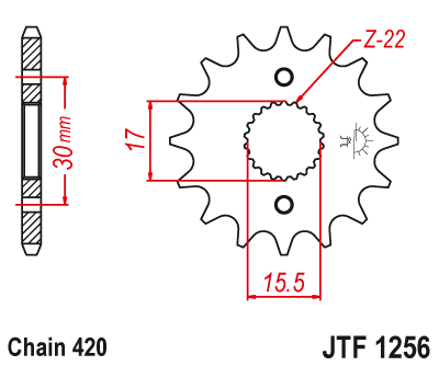 Приводная звезда JT JTF1256.15 (PBR 332)