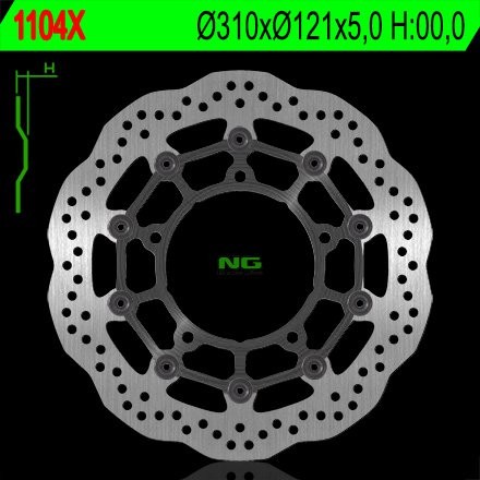 Тормозной диск NG передний SUZUKI DL/GSF/GSX/GSXR 1300/B-KING/ M 1800 (310x121x5) NG1104X