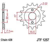 Приводная звезда JT JTF1257.15 (PBR 332M)