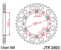 Приводная звезда JT JTR245/3.47 (PBR 4309)  