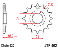 Приводная звезда JT JTF402.13 (PBR 402)