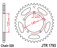 Приводная звезда JT JTR1793.43 (PBR 4397)